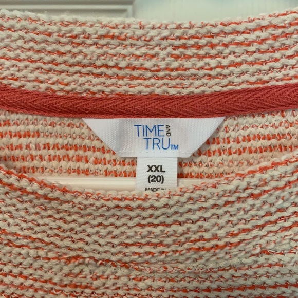 Time and Tru Ribbed Orange Sweater XXL - Picture 3 of 7